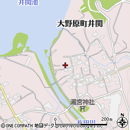 香川県観音寺市大野原町井関64周辺の地図