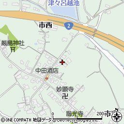 山口県防府市台道市西224周辺の地図