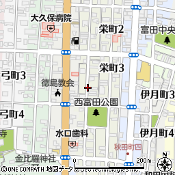 徳島県徳島市鷹匠町周辺の地図