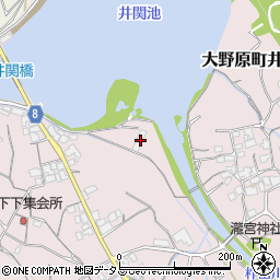 香川県観音寺市大野原町井関643周辺の地図