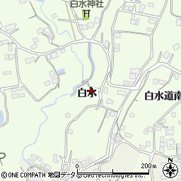 徳島県美馬市脇町白水周辺の地図