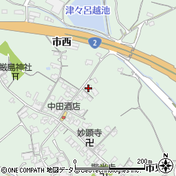 山口県防府市台道市西216周辺の地図