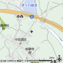 山口県防府市台道市西327周辺の地図