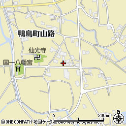 徳島県吉野川市鴨島町山路1525周辺の地図