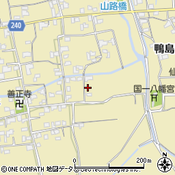徳島県吉野川市鴨島町山路1243周辺の地図