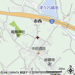 山口県防府市台道市西197周辺の地図