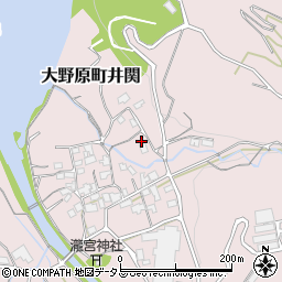 香川県観音寺市大野原町井関81周辺の地図