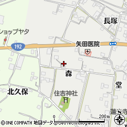 徳島県吉野川市川島町三ツ島森周辺の地図
