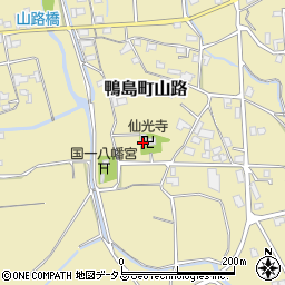 徳島県吉野川市鴨島町山路1519周辺の地図