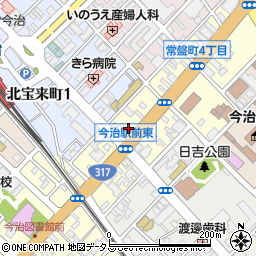 愛媛県今治市常盤町4丁目7-14周辺の地図