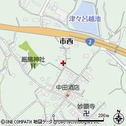 山口県防府市台道市西172周辺の地図