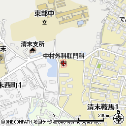 中村外科肛門外科医院周辺の地図