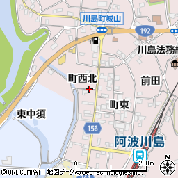 徳島県吉野川市川島町川島（町西北）周辺の地図