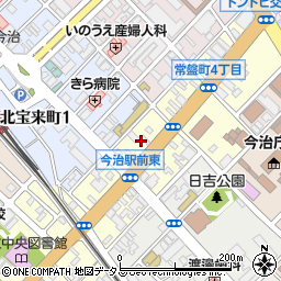 愛媛県今治市常盤町4丁目7周辺の地図