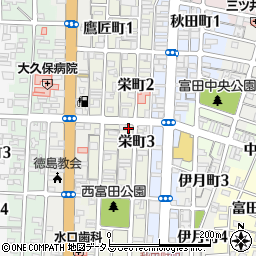 ミニッツパーク２４ｈ栄町第１駐車場周辺の地図