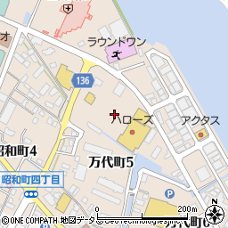 徳島県徳島市万代町周辺の地図