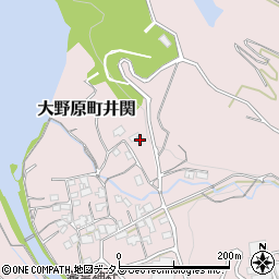 香川県観音寺市大野原町井関107周辺の地図