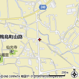 徳島県吉野川市鴨島町山路1555周辺の地図