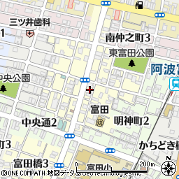 徳島県徳島市富田橋2丁目1-3周辺の地図