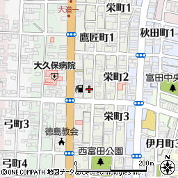 徳島県徳島市鷹匠町2丁目23周辺の地図