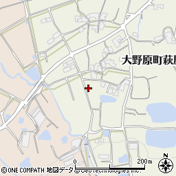 香川県観音寺市大野原町萩原223周辺の地図