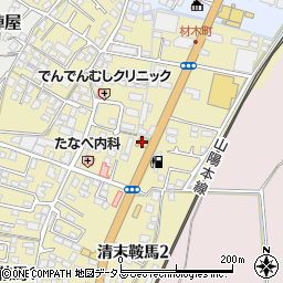 山口ダイハツ販売小月店周辺の地図