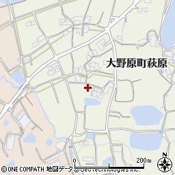 香川県観音寺市大野原町萩原205周辺の地図