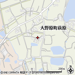 香川県観音寺市大野原町萩原202周辺の地図
