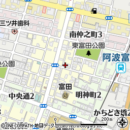 徳島県徳島市富田橋1丁目36周辺の地図