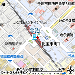 ＪＲ今治駅周辺の地図