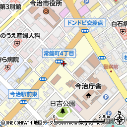 愛媛新聞社　東予支社・今治営業部周辺の地図