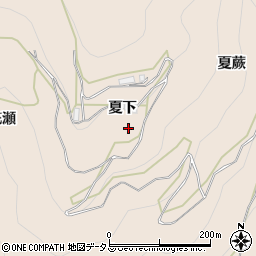 徳島県美馬市美馬町夏下周辺の地図