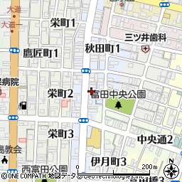 弁慶 秋田町本店 炭火やきとり周辺の地図
