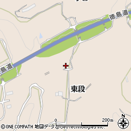 徳島県美馬市美馬町東段周辺の地図