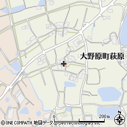 香川県観音寺市大野原町萩原255周辺の地図