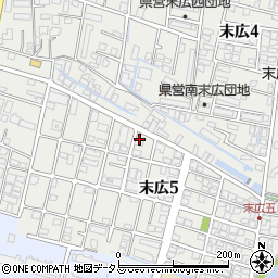 末広車体整備工場周辺の地図