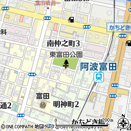 東富田公園トイレ周辺の地図