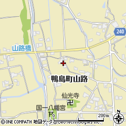 徳島県吉野川市鴨島町山路1489周辺の地図