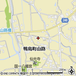 徳島県吉野川市鴨島町山路1483周辺の地図