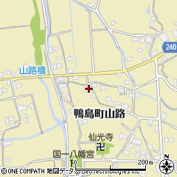 徳島県吉野川市鴨島町山路1488周辺の地図