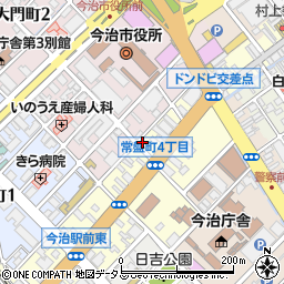 愛媛県今治市常盤町4丁目3-19周辺の地図