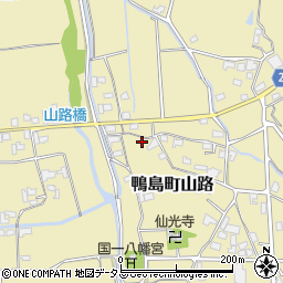 徳島県吉野川市鴨島町山路1495周辺の地図