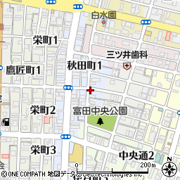 ミニッツパーク２４ｈ秋田町第６駐車場周辺の地図
