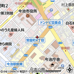 愛媛県今治市常盤町4丁目3周辺の地図