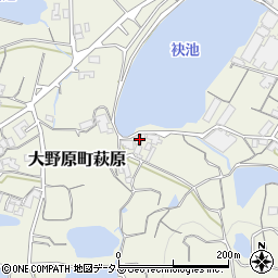 香川県観音寺市大野原町萩原419周辺の地図