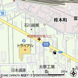 南陽青果市場入口周辺の地図