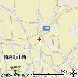 徳島県吉野川市鴨島町山路1945周辺の地図