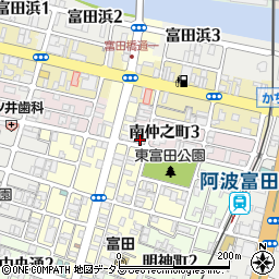 徳島県徳島市南仲之町3丁目13周辺の地図