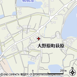 香川県観音寺市大野原町萩原192周辺の地図