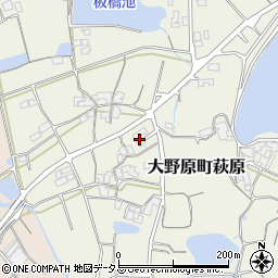 香川県観音寺市大野原町萩原187周辺の地図